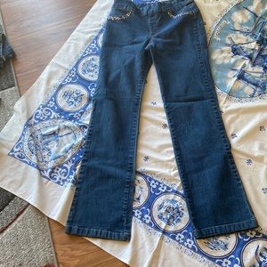 Stretchy boot cut jeans